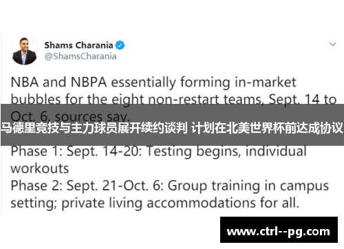 马德里竞技与主力球员展开续约谈判 计划在北美世界杯前达成协议